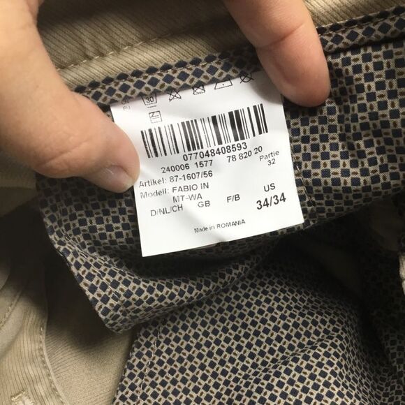 Brax Fabio Coffee Cotton Trousers (G3) - Picture 4 of 4